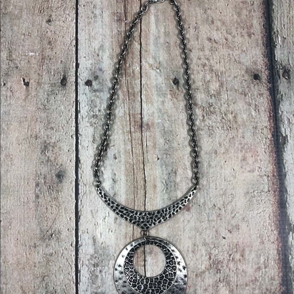 Aztec Style Silver Necklace - Picture 2 of 4